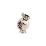 Gerochristo - Pomegranate pendant in sterling silver with red CZ - Image 2