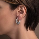 Gerochristo - Garden Shadows small hoops earrings in Sterling Silver - Image 2