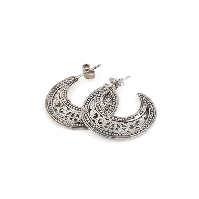 Gerochristo - Garden Shadows small hoops earrings in Sterling Silver - Image 3