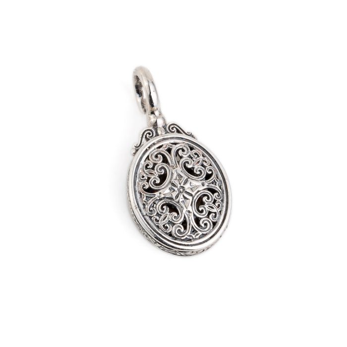 Gerochristo – Oval Pendant in Sterling Silver - Image 1
