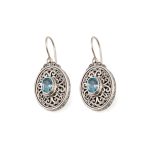 Gerochristo - Mediterranean Oval Earrings with Gemstones