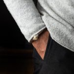 Alexander Leather Bracelet - Sterling Silver & K14 Gold - Image 2