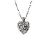 Garden Shadows Big Heart Pendant in Sterling Silver