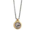 Sterling Silver Chain Necklace with Goddess Athena Pendant
