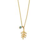 Sterling Silver Chain Necklace with a Leaf