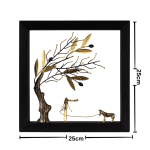 Autumn in the Village – Wood Art Frame 25X25cm - Image 3