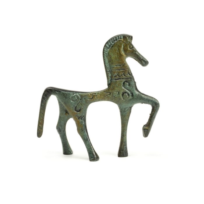 Ancient Greek Horse Geometric Era - Bronze Sculpture - Image 1