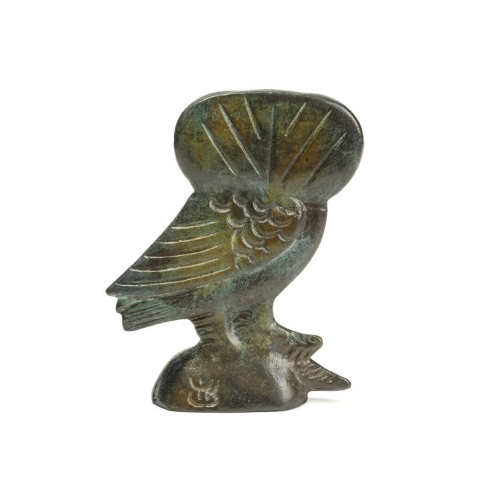 Wisdom Owl Symbol of Goddess Athena - Bronze Sculpture - Image 3
