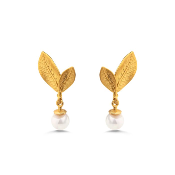 Sterling Silver Leaf Earrings
