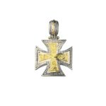 Gerochristo - Maltese Patmos cross in 18K Gold & Sterling Silver