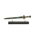 Ancient Spartan Sword on Marble Base - Bronze - Image 3