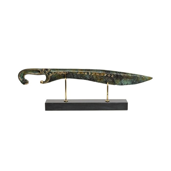 Great Alexander Sword on Marble Base - Bronze - Image 3