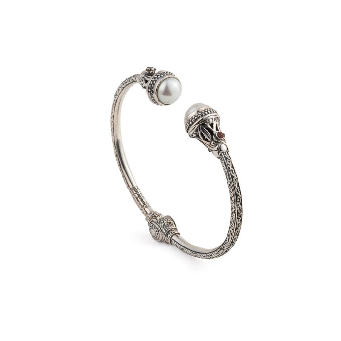 Gerochristo - Santorini Bracelet in Sterling Silver with Freshwater pearls - Image 3