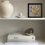 Διακοσμητικό Ξύλινο Κάδρο 25X25 cm  – Κουκουβάγια Ορείχαλκος - Image 2