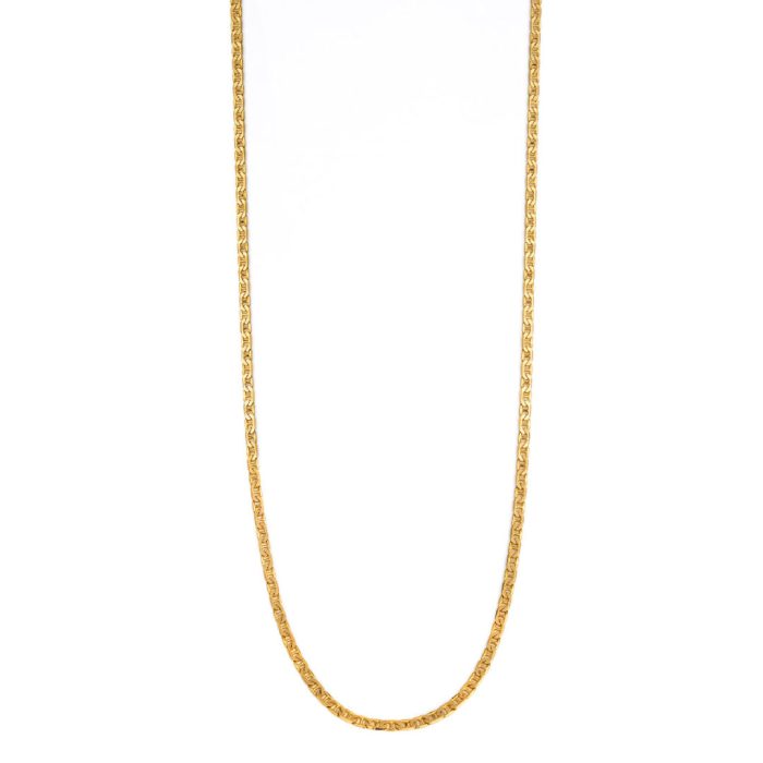 9K Gold Flat Mariner Chain 55 cm - Image 2