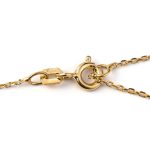 Turquoise Round Evil Eye Necklace with Cross - Sterling Silver and Gold Plated - Image 3