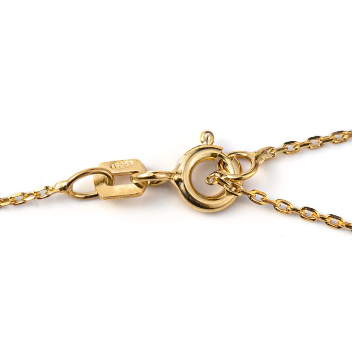 Turquoise Round Evil Eye Necklace with Cross - Sterling Silver and Gold Plated - Image 3