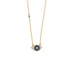 Evil Eye 9K Yellow Gold Zircon Necklace