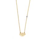 Evil Eye 9K Yellow Gold Zircon Necklace - Image 2
