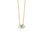 Evil Eye Necklace - 14K Gold with Turquoise Enamel - Image 3