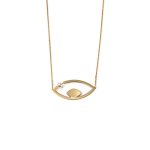 Evil Eye Necklace 14K Yellow Gold with Enamel - Image 3