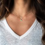 Cross Pearl Necklace - 14K Yellow Gold and Turquoise Enamel - Image 2