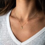 Eye Necklace - 14K Yellow Gold with White Enamel - Image 2