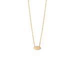 Κολιέ Κίτρινο Χρυσό 14 Καρατίων Μάτι με Τυρκουάζ Σμάλτο - Image 3