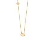 Evil Eye Necklace with Cross - 14K Yellow Gold with Enamel - Image 4
