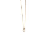 Open Cross Necklace with Zircon – 14K Gold - Image 3