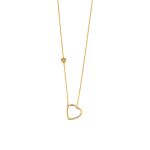 Open Two Hearts Necklace - 14K Yellow Gold - Image 3