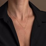Open Two Hearts Necklace - 14K Yellow Gold - Image 2