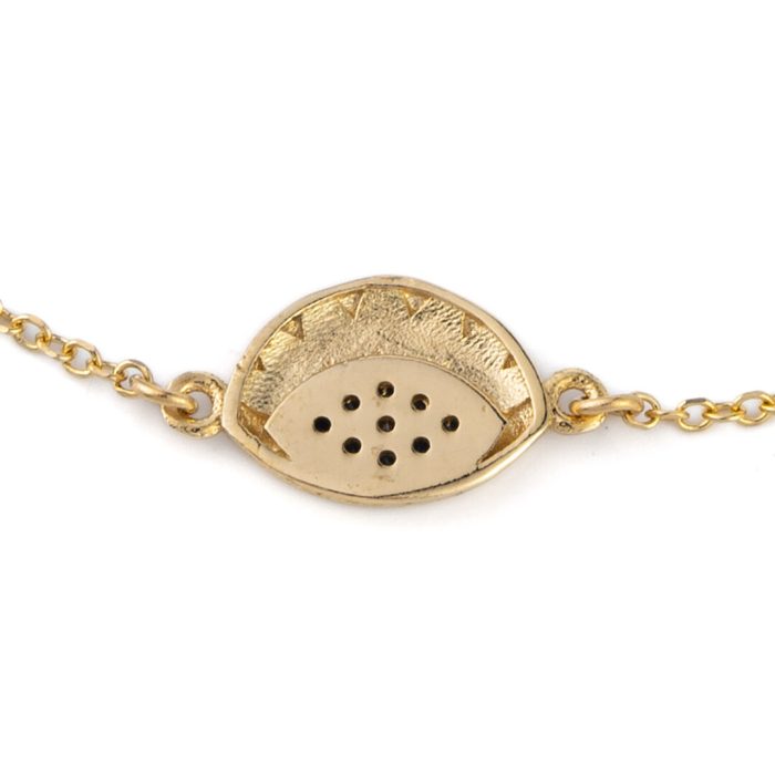 Evil Eye Chain Bracelet - 14K Yellow Gold - Image 3