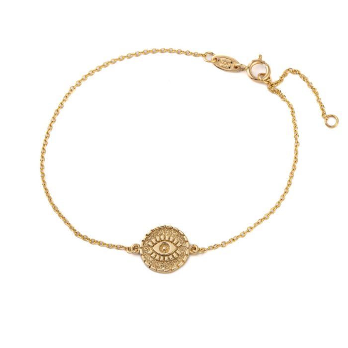 Round Eye Bracelet - 14K Yellow Gold - Image 1