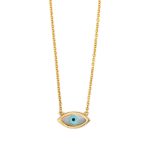 Zircon Evil Eye Necklace – 9K Gold - Image 3