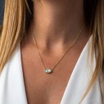 Zircon Evil Eye Necklace – 9K Gold - Image 2