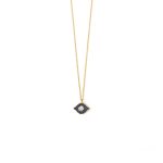 Blue Evil Eye Zircon Necklace - 14K Gold
