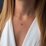 Blue Evil Eye Zircon Necklace - 14K Gold - Image 2