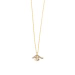 Eye Necklace with White Zircon – 14K Gold - Image 3