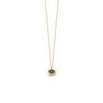 Evil Eye Necklace with Blue Zircon – 14K Gold