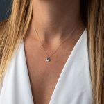 Evil Eye Necklace with Blue Zircon – 14K Gold - Image 2