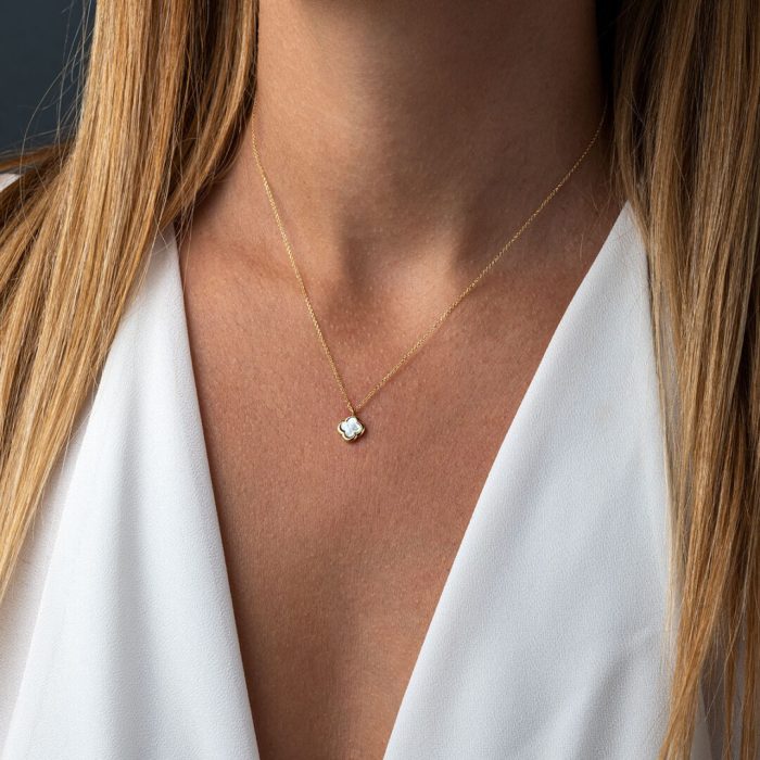 Four Leaf Clover Necklace - 14K Gold - Image 2