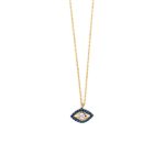 Eye Necklace – 14K Gold and Zircon