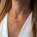 Eye Necklace – 14K Gold and Zircon - Image 2