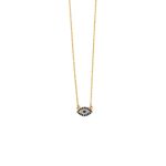 Evil Eye Necklace with Turquoise White Zircon – 9K Gold - Image 4