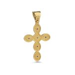 14k Gold Byzantine Cross With Multi Stones - Image 3