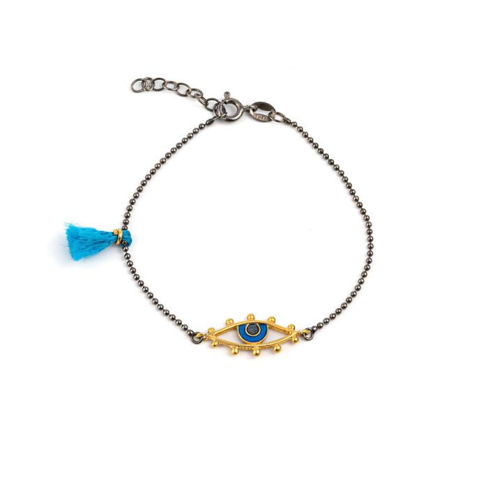 Sterling Silver Eye Bracelet with Enamel - Image 1