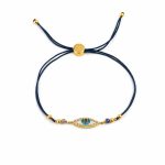 Μάτι Βραχιόλι από Ασήμι με πέτρες ζιργκόν