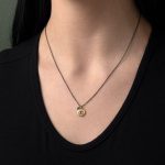 Sterling Silver Chain Necklace with An Eye Engraved Disc - Image 2