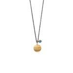 Sterling Silver Chain Necklace with An Eye Engraved Disc - Image 3